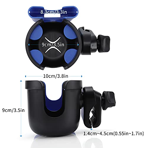 Stroller Cup Holder with Phone Holder, 2-in-1 Universal for Bike, Wheelchair, Walker V643912