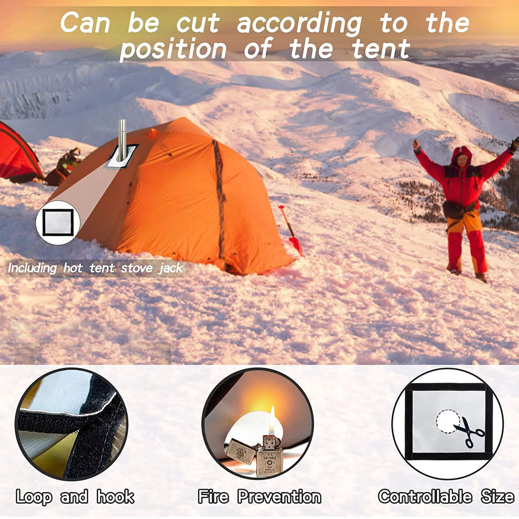 Portable Steel Camping Stove with Pipe for Outdoor Cooking R6869