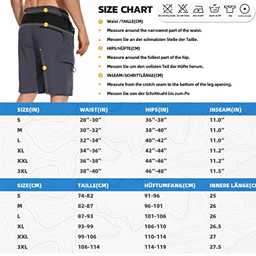 Men's Padded Mountain Bike Shorts Quick Dry Cycling with 5 Pockets S250