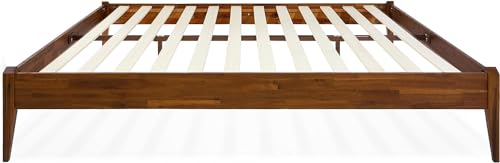 Full Bed Frame with Acacia Wood, Dark Chocolate M358