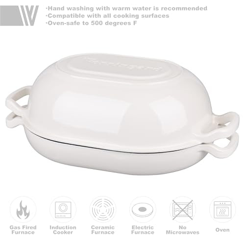 Enameled Cast Iron Dutch Oven with Lid for Bread Baking, 5QT M245