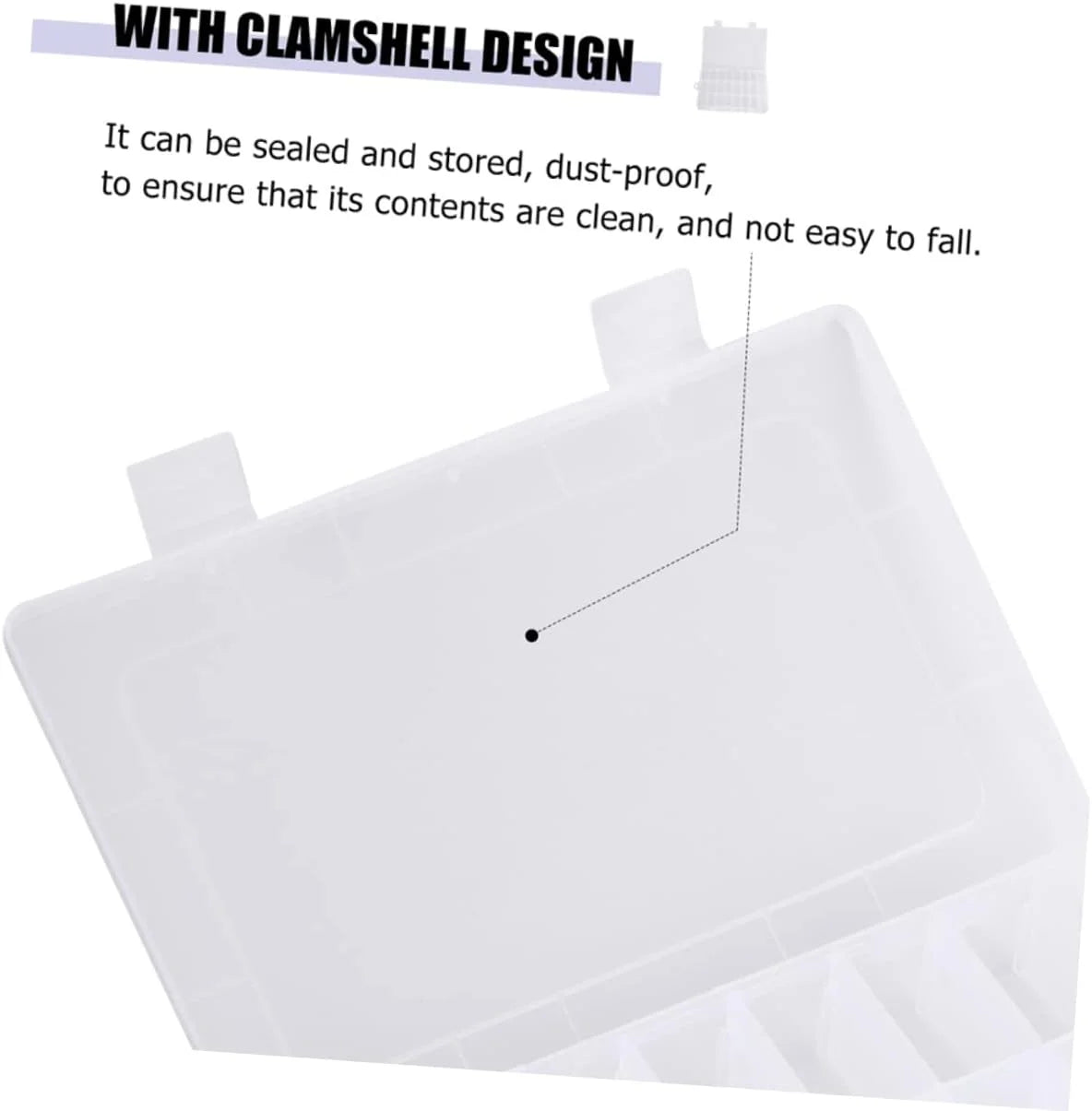12 Pcs Plastic Storage Box Jewelry Organizer with Compartments P168304