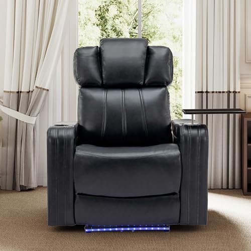 Power Recliner Chair for Living Room with Cup Holder and USB Ports, Dark Blue D247901