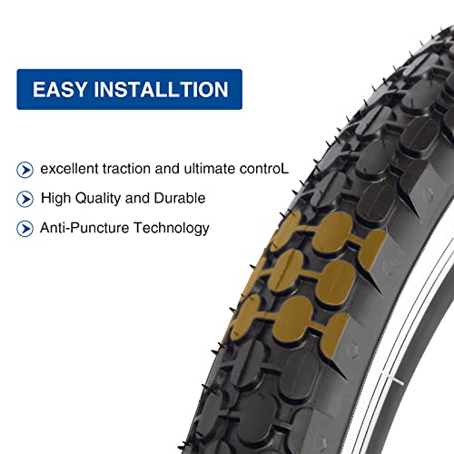 Bike Tire 24/26" x 2.125" Folding Replacement, White Wall W79824