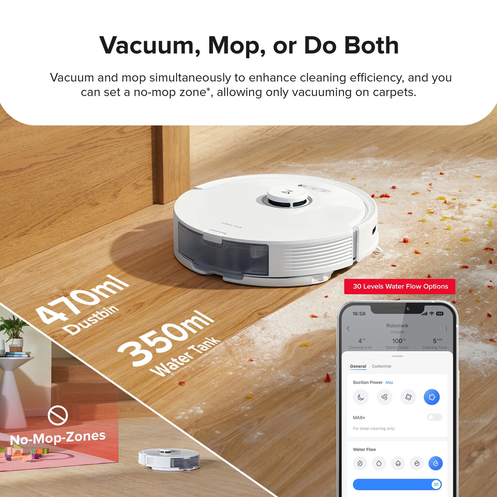 Robot Vacuum and Mop with Self-Emptying and LiDAR Navigation T396