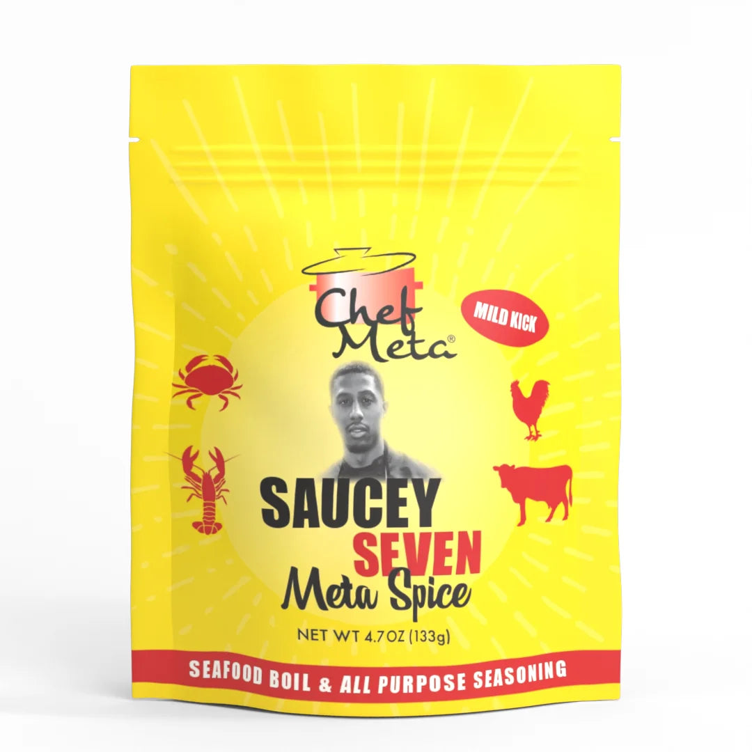 Chef Meta Premium Spices Cajun Seafood Boil And All Purpose Seasoning Sauce Mix For Crawfish, Shrimp, Crab, Lobster, Mussels, potatoes, corn, sausage vegetables and more. 4.7oz (pack of 1)