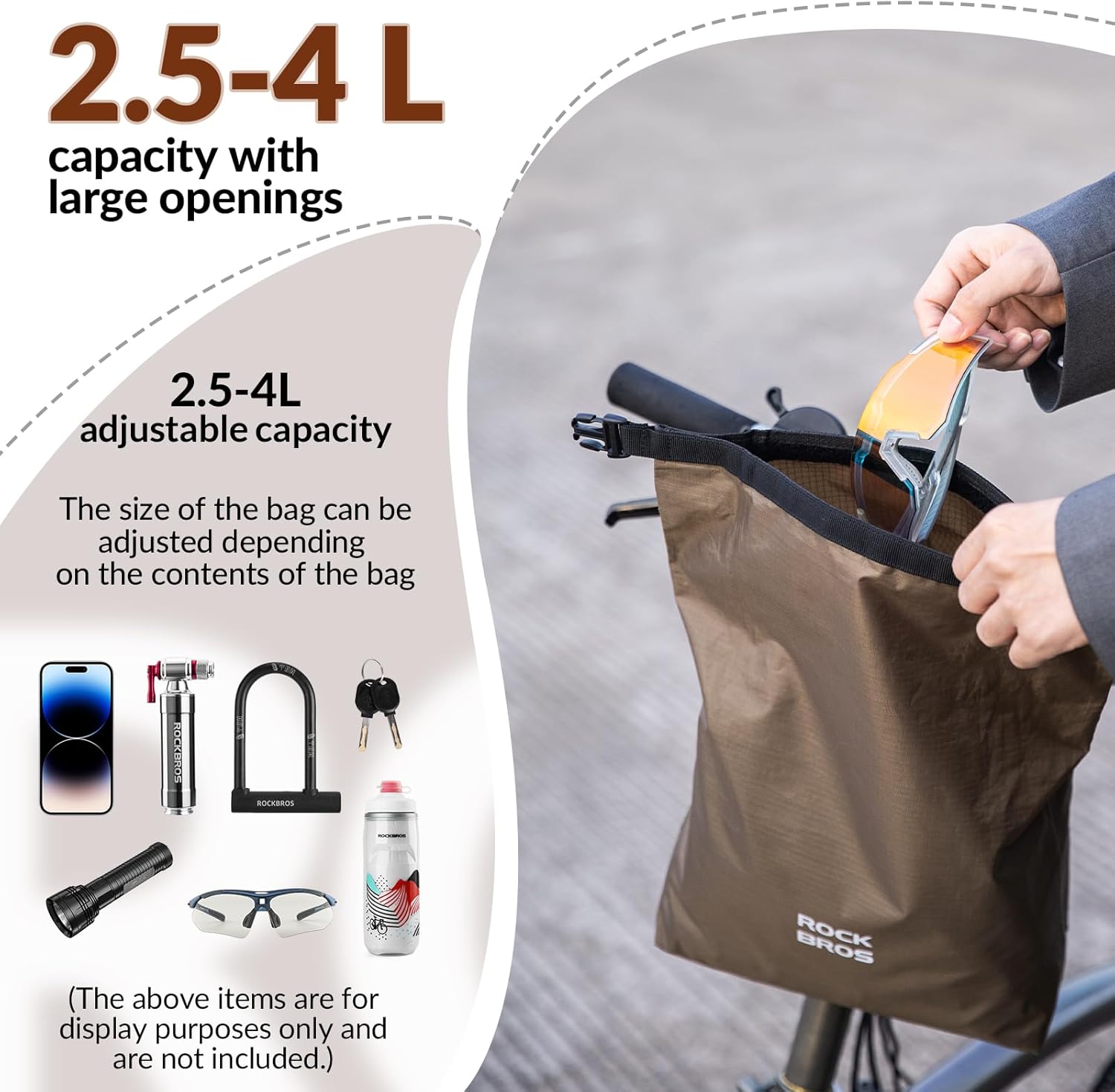 Bike Handlebar Bag Lightweight Front Storage H1682