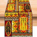 Linen African Totems Table Runner 72 Inches Long African American Kwanzaa Black History Month Juneteenth Decorations and Supplies for Home Kitchen Dining Room Table