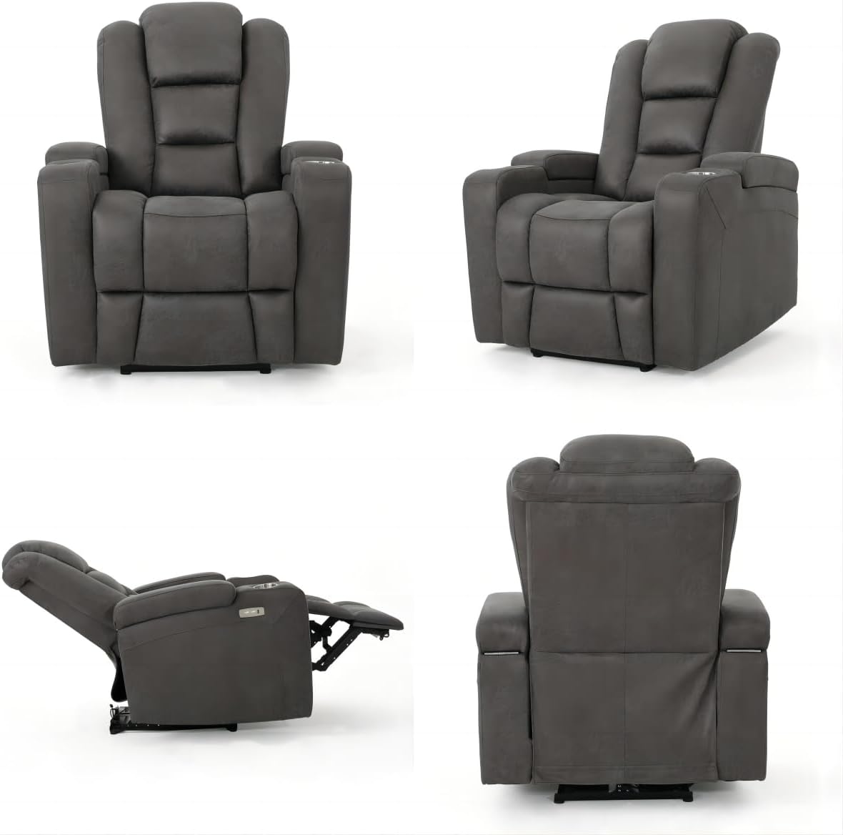 Power Recliner Chair with USB Port and Cup Holders N798234