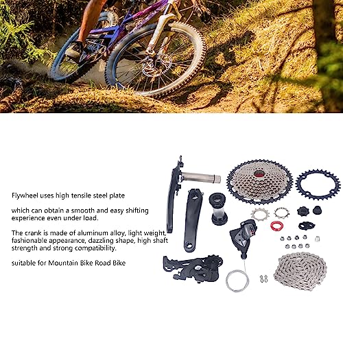 Bicycle Groupset, Aluminum Alloy 10 Speed Gear Shifter Kit with Rear Derailleur E99908
