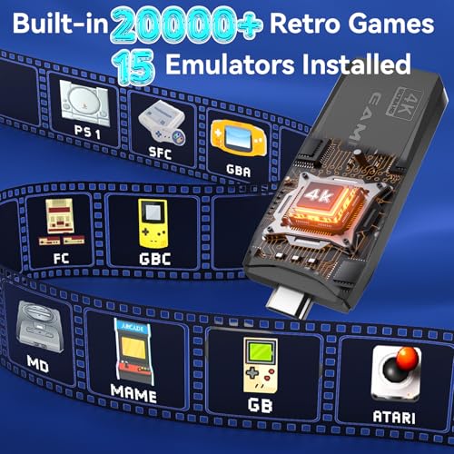 Retro Gaming Console with Wireless Controllers, 20000+ Games, 4K HDMI X4138