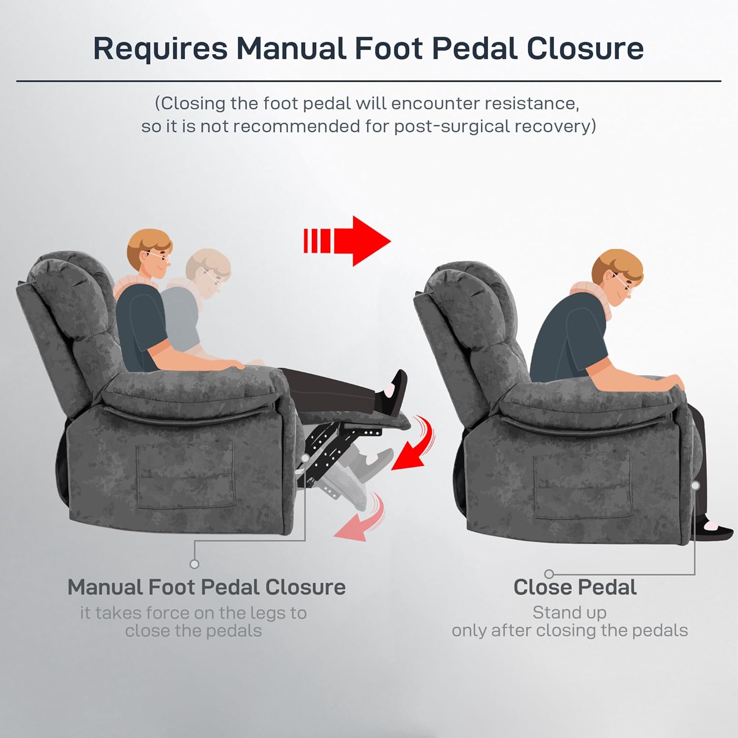Massage Heated Recliner Chair with Cup Holders C311762