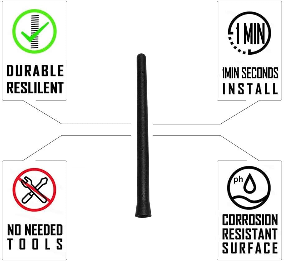 Stubby Antenna for Jeep Wrangler Gladiator AM FM Radio H218