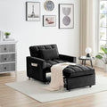 Sleeper Single Recliner, Sofa Bed Chair 3 in 1 Convertible, Suitable for Small Spaces with Adjustable Back, for Living Room Furniture Sets, Bedroom, White