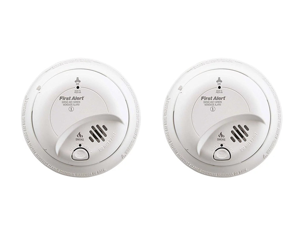 Combination Smoke and Carbon Monoxide Detector, Hardwired with Battery Backup, 2 Pack O14461
