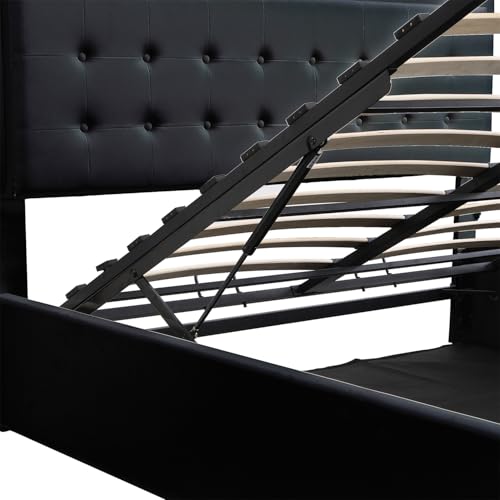 Queen Size Upholstered Bed with LED Headboard and 2 Nightstands J3020