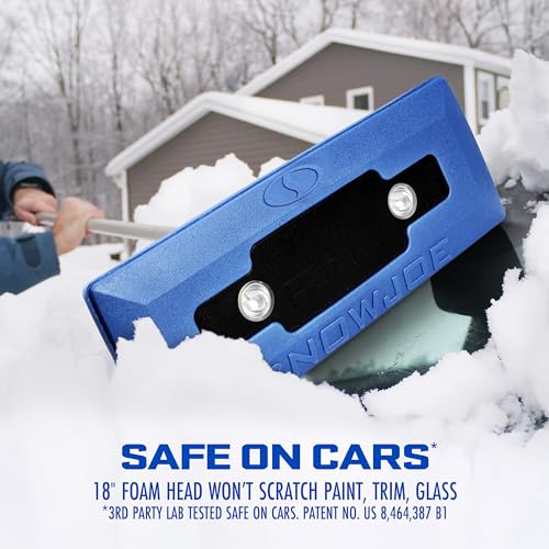 4-in-1 Telescoping Scratch-Free Snow Broom + Ice Scraper with LED Headlights L62799