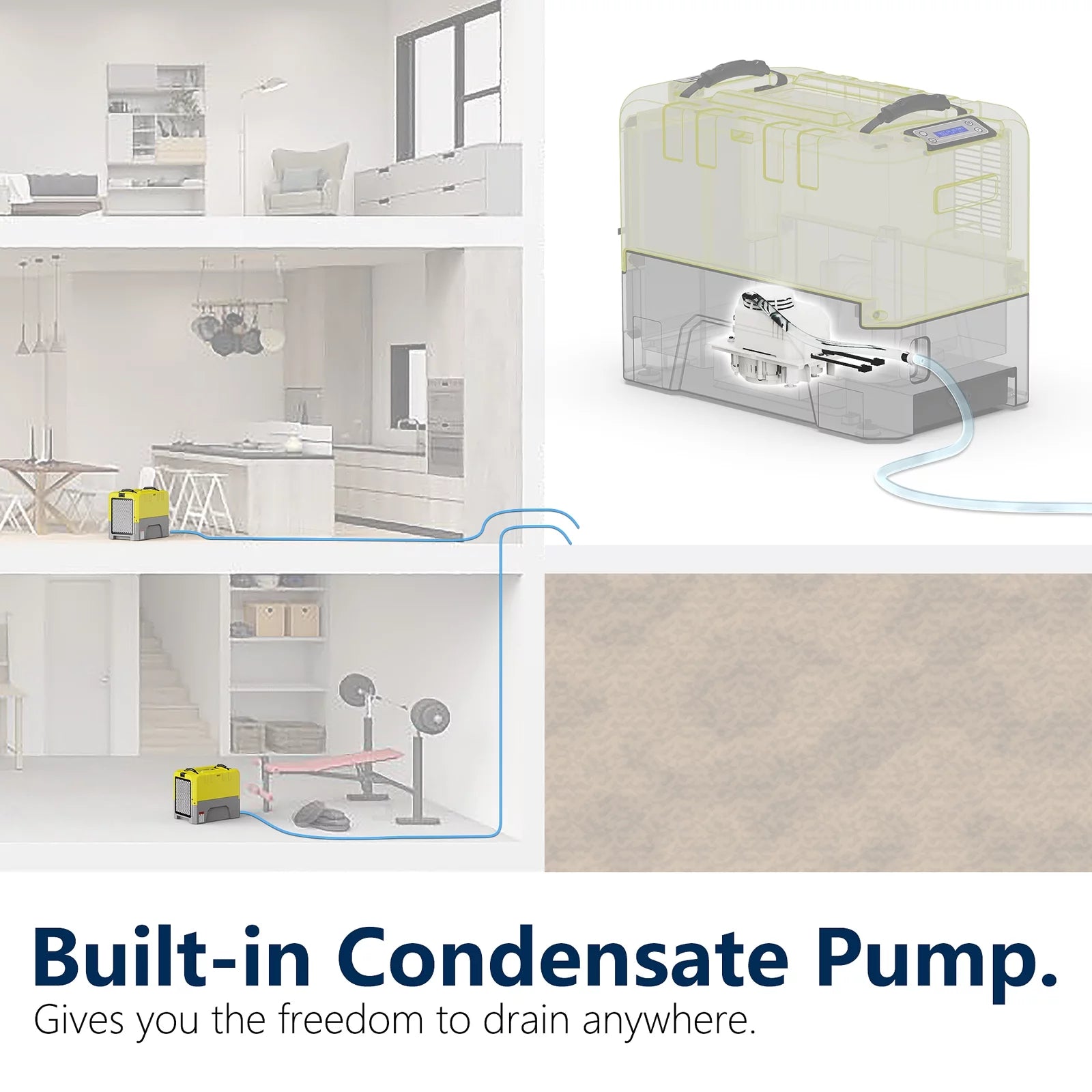 180 Pint Commercial Dehumidifier for Basement and Crawl Space Z8260