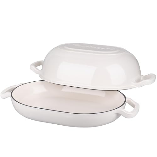 Enameled Cast Iron Dutch Oven with Lid for Bread Baking, 5QT M245