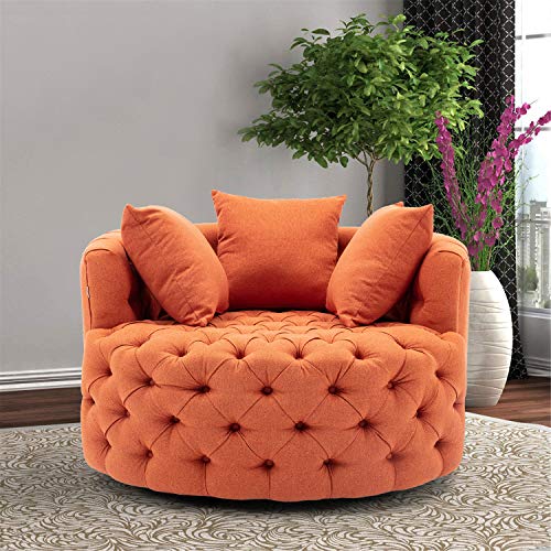 HomSof Swivel Accent Chair Chaise Lounge Indoor leisure Chair Barrel Modern Sofa Lounge Club Round Chair