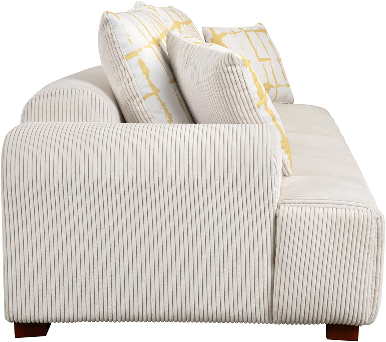 Modular Corduroy Sectional Sofa with Pillows L849
