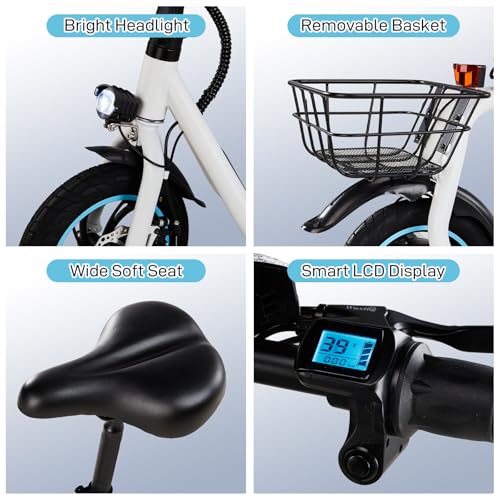 Electric Scooter for Adults, Foldable, 450W Motor, 12" Pneumatic Tire, Dual Disc Brake D9923