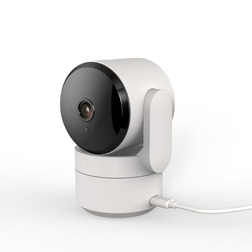Luna Indoor Camera 360-Degree Pan/Tilt, Pet/Person/Vehicle AI Motion Detection, Plug-in, Night Vision, Two Way Audio, Cloud Storage, Wi-Fi Camera for Room Office Smart Home Security (White)