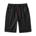 2024 Novel Men's Casual Shorts 5" Elastic Waist Drawstring Shorts Lightweight Regular Fit Beach Summer Shorts with Pockets