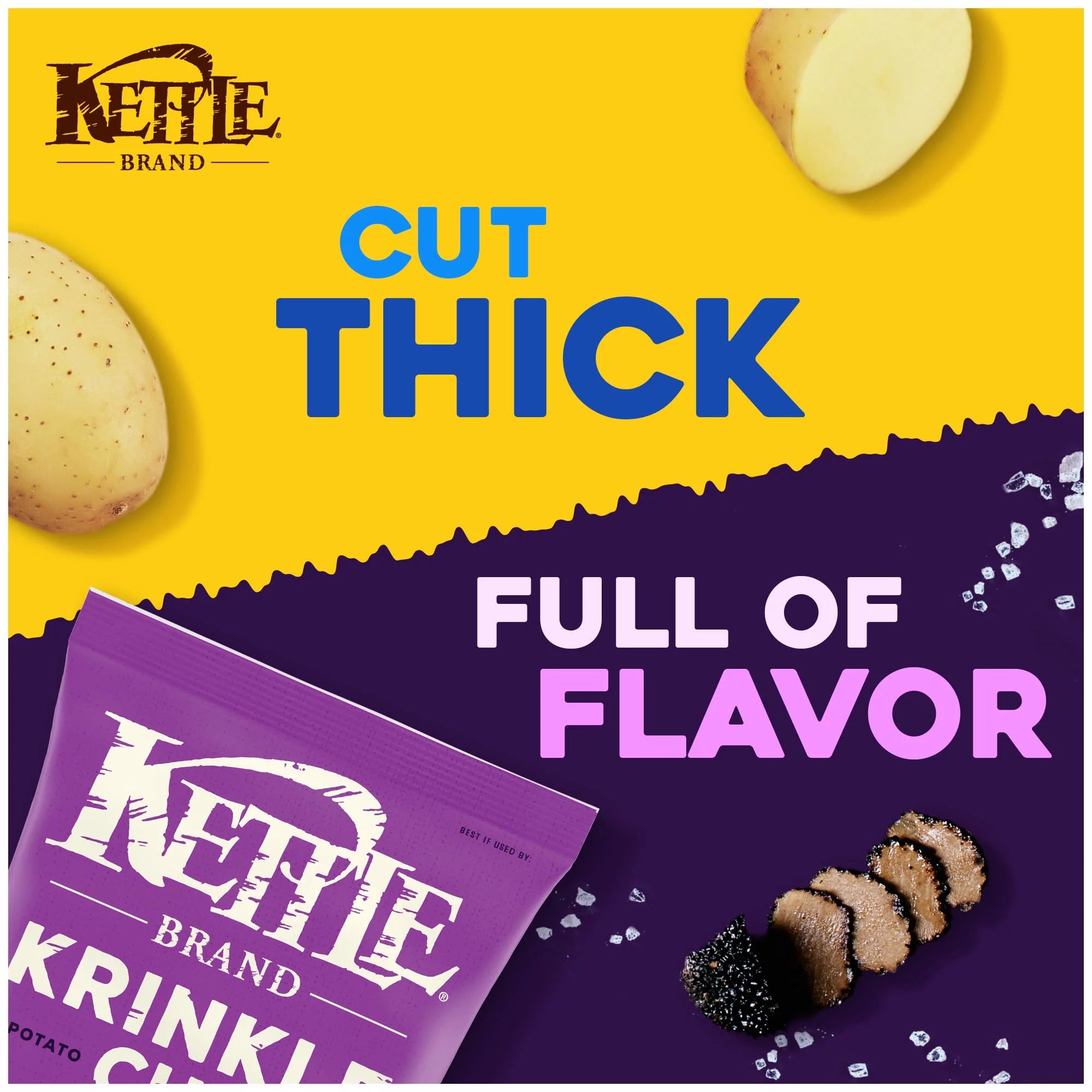 Truffle Oil and Sea Salt Krinkle Cut Potato Chips, 8.5 oz J364766