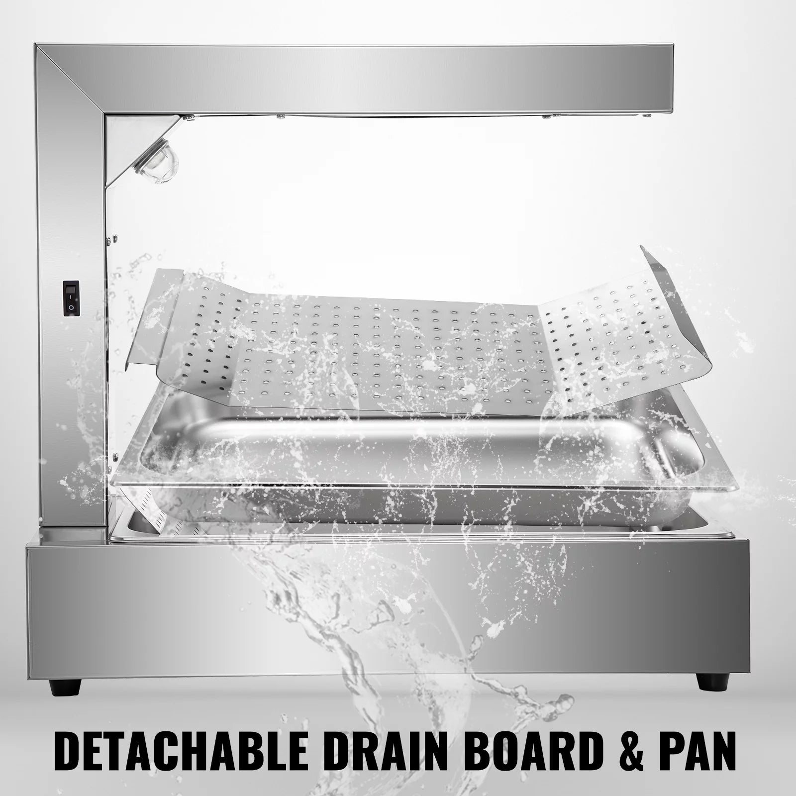 Food Warmer with Heat Lamp and Drip Pan O932407
