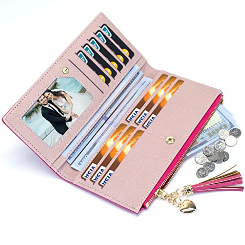 Slim Zip Around Wallet Card Holder Coin Purse F7495