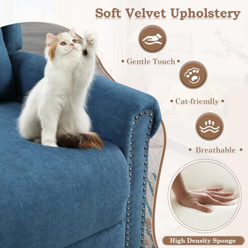 Swivel Rocking Recliner with Adjustable Backrest & Footrest for Living Room N391806