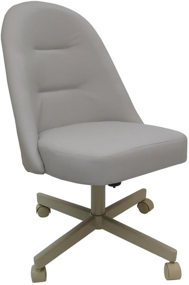 M-235 Swivel Metal Dining Caster Chair - Ocean Beige - Beige