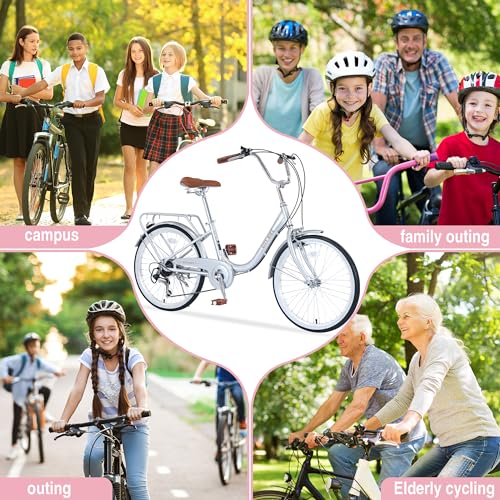 26 Inch Women's Beach Cruiser Bike, 7 Speeds, Leather Saddle P13908