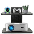 BiJun Floating Shelf for Under TV, Floating TV Stand Cable Box Shelf Projector Speaker Shelf Wall Mount Entertainment Stand Router DVD Shelf for PS4/Cable Box/DVD Players/Game Console (2 Shelf)