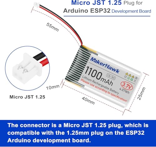 ESP32 LoRa V3 Development Board with 915MHz Antenna and 1100mAh Battery Case Set A534611