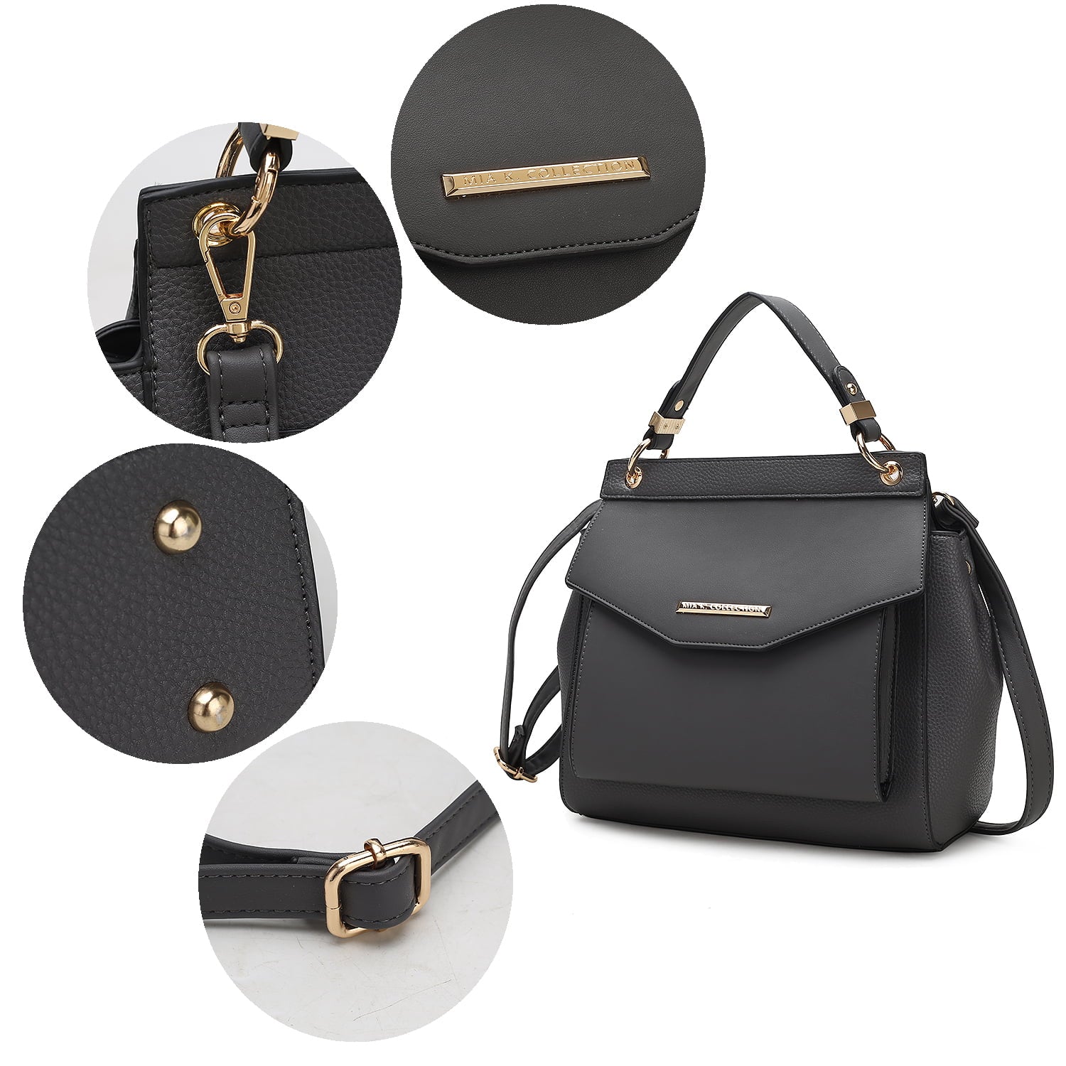 Vegan Leather Women's 3-in-1 Satchel Backpack Crossbody O301107