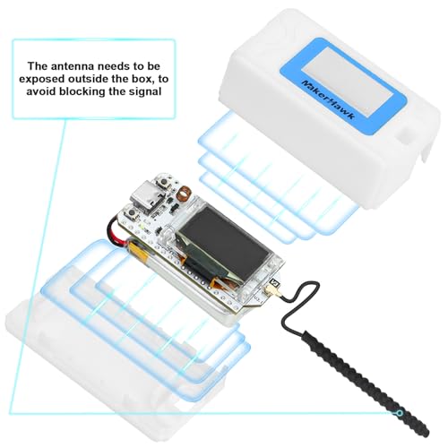 ESP32 LoRa V3 Development Board with 915MHz Antenna and 1100mAh Battery Case Set A534611