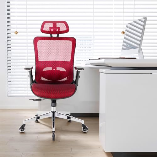 Ergonomic Mesh High Back Office Chair with Adjustable Headrest and Lumbar Support M2272