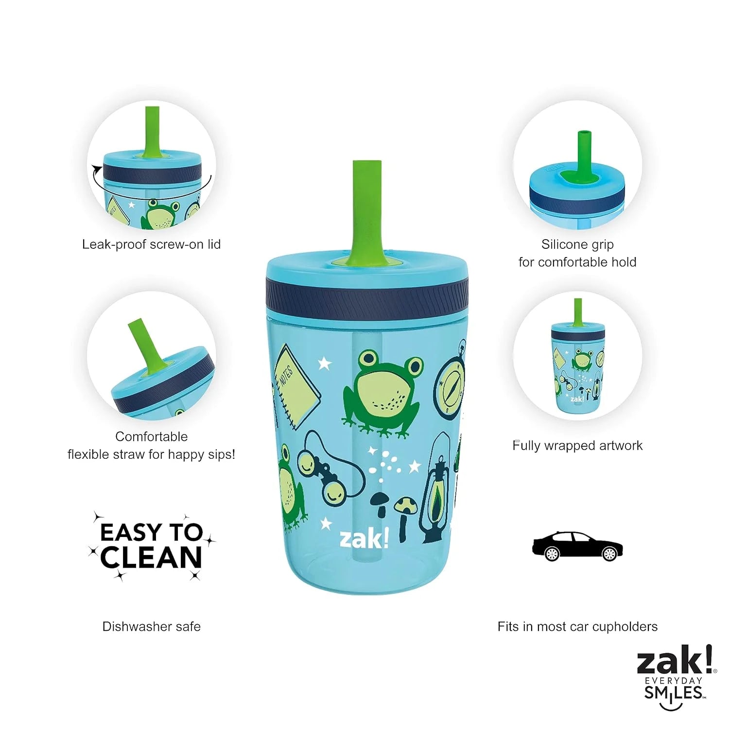 15 oz Tumbler 2pc Set with Leak-Proof Lid and Straw N79750