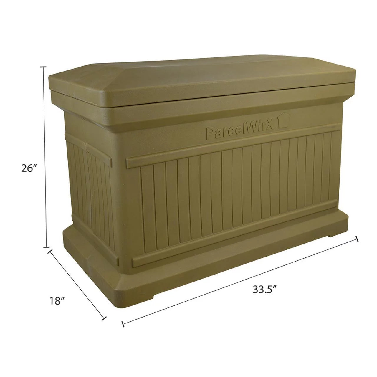 Large Package Delivery Box with Lift Off Lid, Oak Color O341509