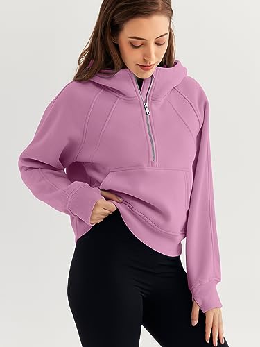 Women's Cropped Quarter Zip Fleece Pullover O92526