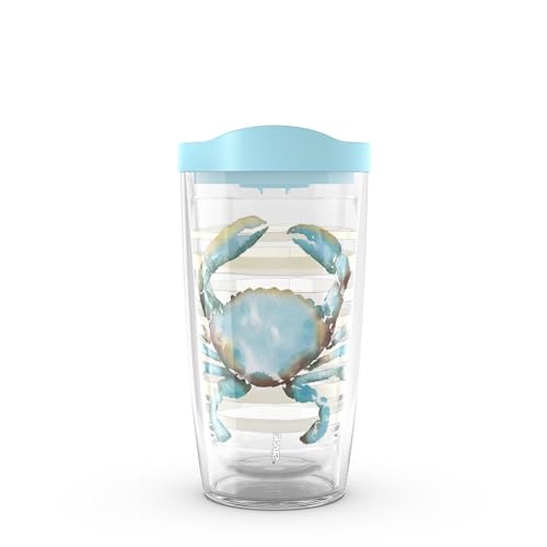 Tervis Sara Berrenson - Atlantica Collection Made in USA Double Walled Insulated Tumbler Travel Cup Keeps Drinks Cold & Hot, 16oz - 4pk, Assorted
