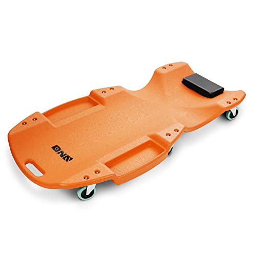 Low Profile Automotive Creeper with Padded Headrest, Red U80837