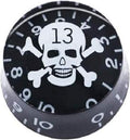 N / A 1Pcs Black with White Skull Electric Guitar Bass Top Hat Knobs Speed Volume Tone AMP Effect Pedal Control Knobs