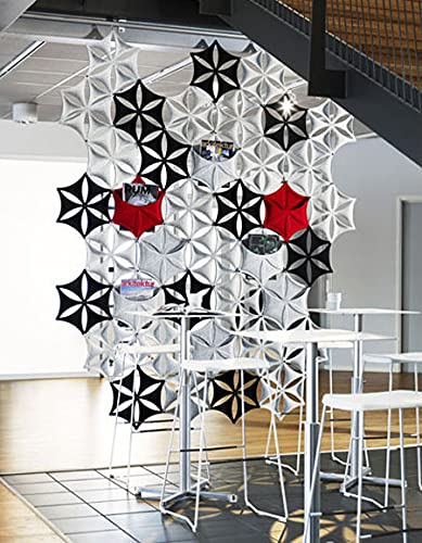 3D Flower Hanging Room Divider Panel 14"x12" Orange K41565