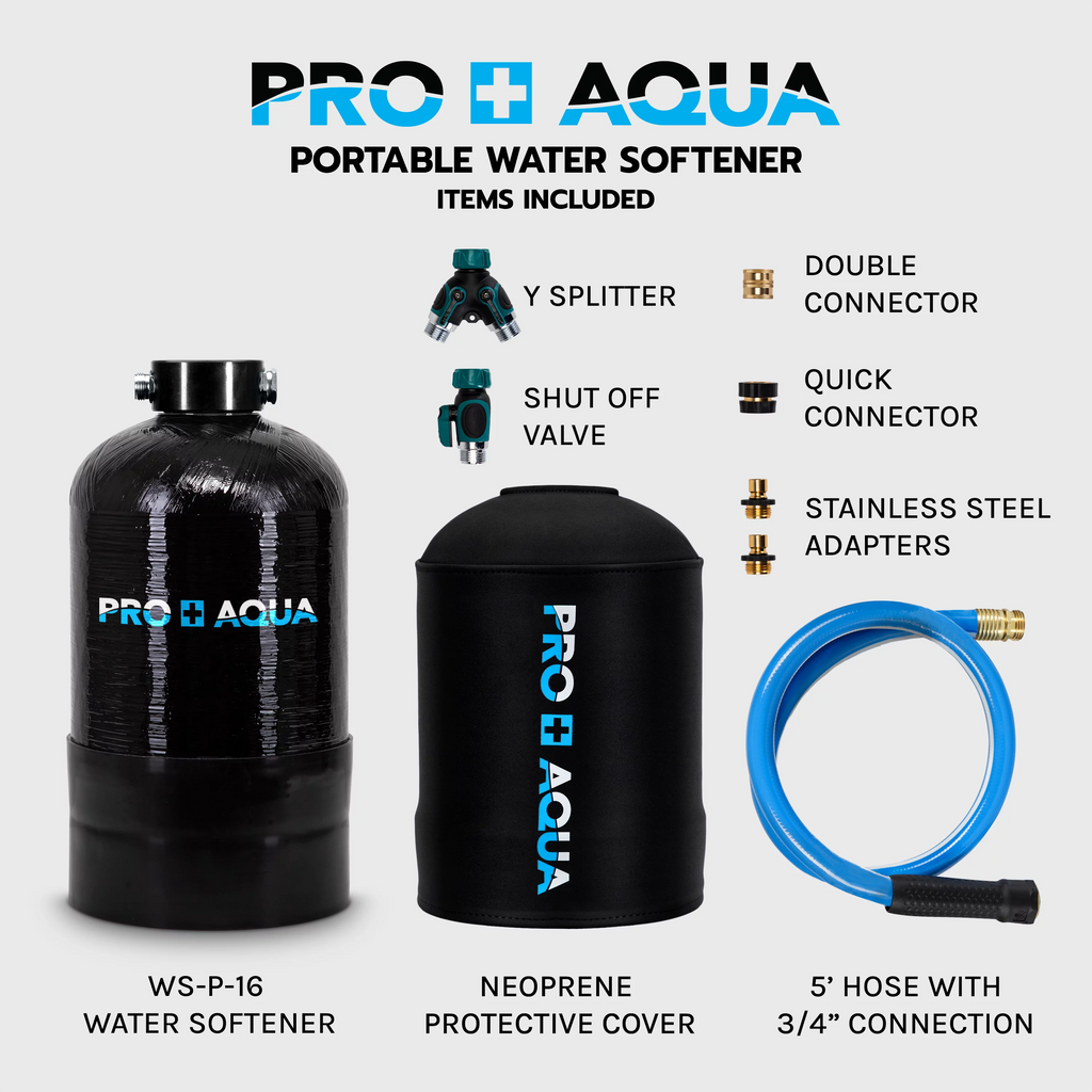 Portable RV Water Softener, 16,000 Grain, Pre-filled Resin O366