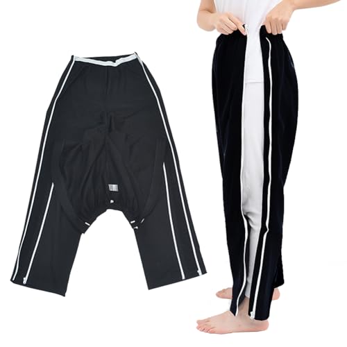 Unisex Side Zipper Bedridden Patient Clothing,Patient Pants,Tear Away Pants,Soft Cotton Material