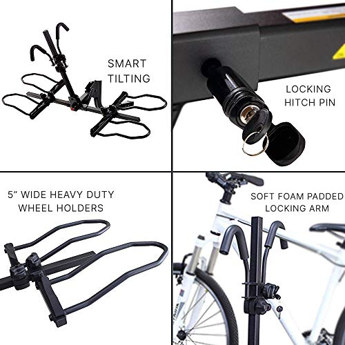 Heavy Duty Bike Rack, Easy to Assemble, Tire & Frame Straps Included F282
