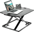 VIVO Single Top Height Adjustable 27 inch Standing Desk Converter, Sit Stand Tabletop Monitor Laptop Riser Workstation, Black, DESK-V000HB